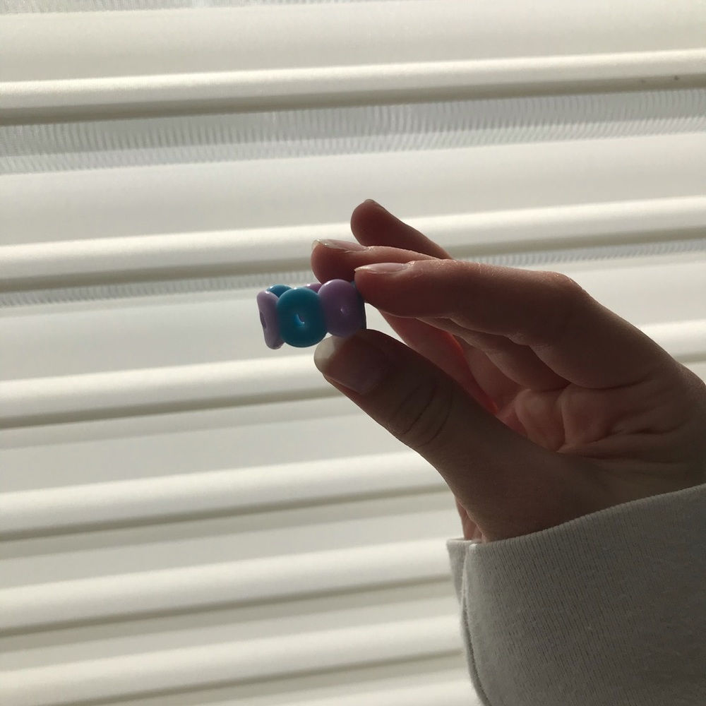 10 pack handmade pony bead rings - Picture 6 of 11